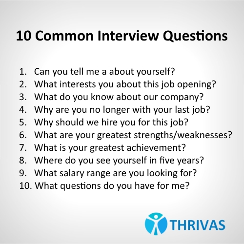 research questions about job interview